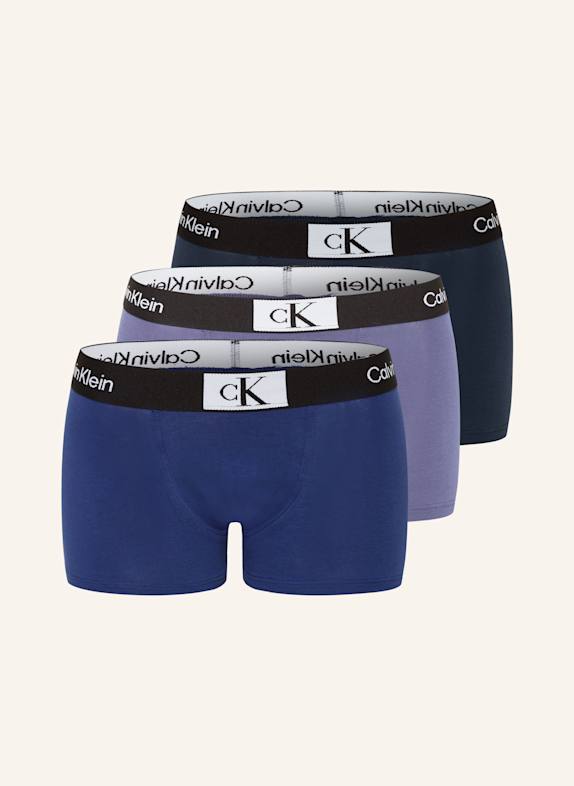 Calvin Klein 3er-Pack Boxershorts BLAU/ DUNKELBLAU/ HELLLILA