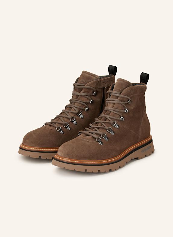 WOOLRICH Lace-up boots CAMOSCIO LIGHT BROWN