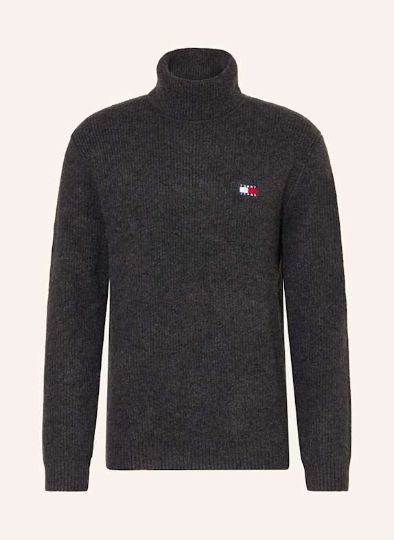 TOMMY JEANS Rollkragenpllover DUNKELGRAU