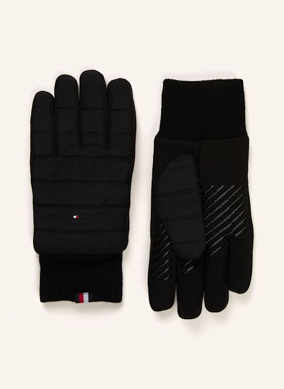 TOMMY HILFIGER Gloves in mixed materials BLACK