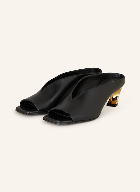 Alexander McQUEEN Mules 1399 BLACK/SILVER/GOLD