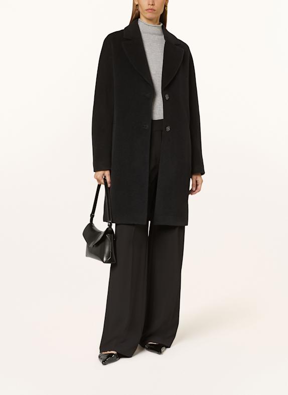 MARC CAIN Coat with alpaca 900 BLACK