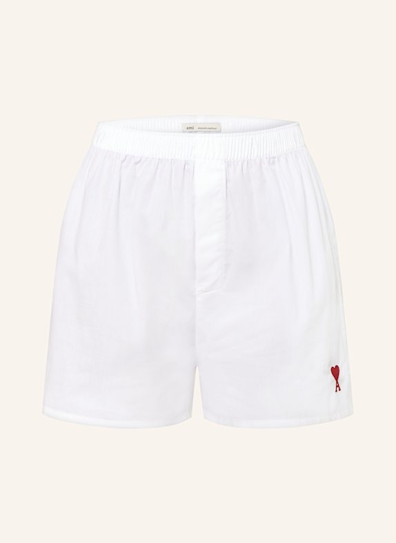 Ami Paris Men's Shorts in Cotone White