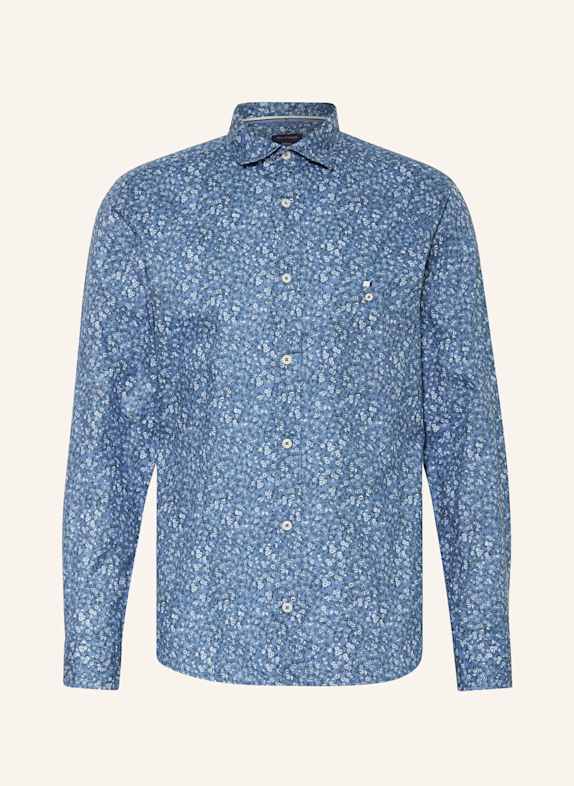 OLYMP Hemd Casual regular fit BLAU/ WEISS/ DUNKELGRÜN