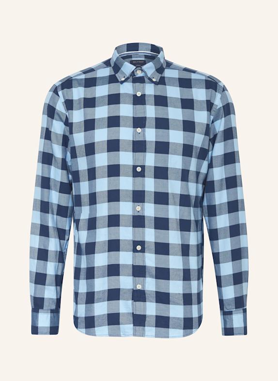 OLYMP Hemd Casual Regular Fit DUNKELBLAU/ HELLBLAU