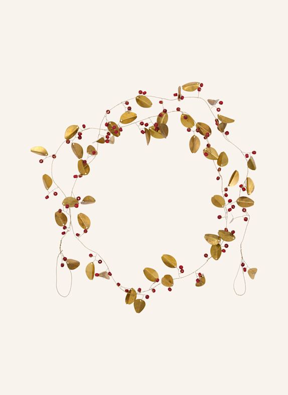 house doctor Girlande HDLEAFI DUNKELROT/ GOLD