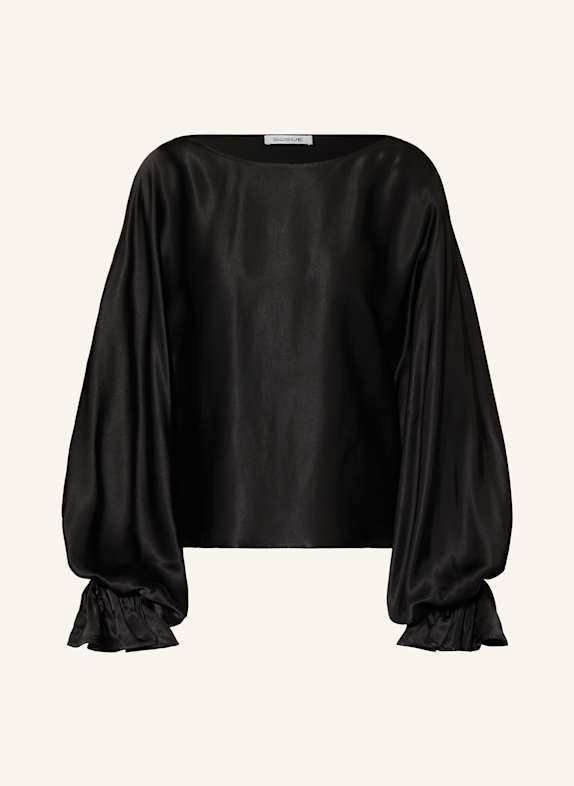 SoSUE Blusenshirt ANTONIA aus Satin SCHWARZ