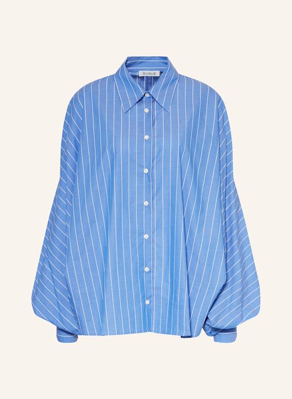 SoSUE Oversized shirt blouse ANTONIA BLUE/ WHITE