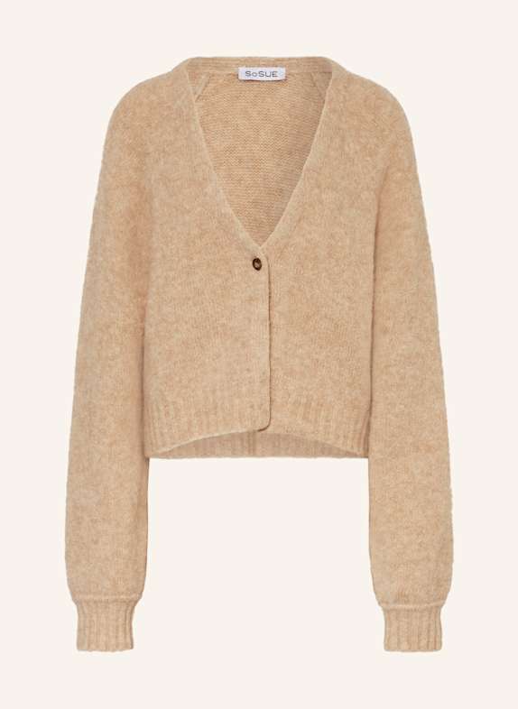 SoSUE ANTONIA cardigan with alpaca and camel hair CAMEL