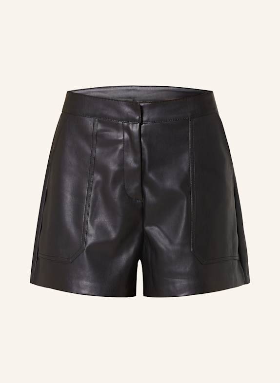 ONLY Shorts in Lederoptik SCHWARZ