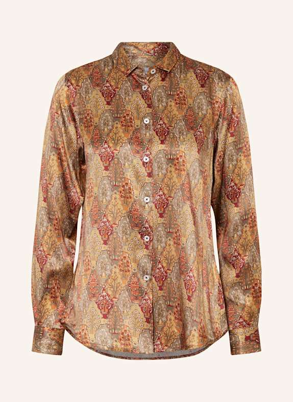 rossana diva Seidenbluse CAMEL/ GRÜN/ DUNKELROT