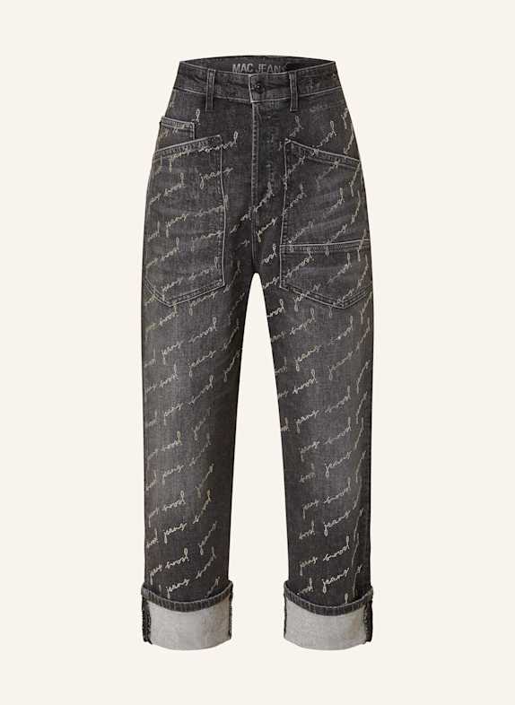 MAC Boyfriend Jeans BAGGY mit Schmucksteinen D970 grey used glamour wash