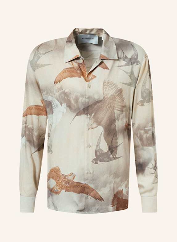 BALDESSARINI Shirt extra slim fit GRAY/ LIGHT GRAY/ BROWN