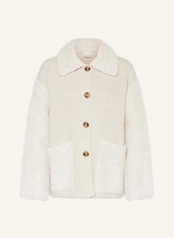 MARELLA Kastenjacke im Materialmix CREME