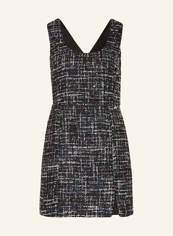 LIU JO Tweed dress with sequins and glitter thread BLACK/ BLUE/ WHITE