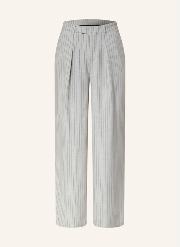 Marc O'Polo DENIM Linen leg trousers LIGHT GRAY/ GRAY