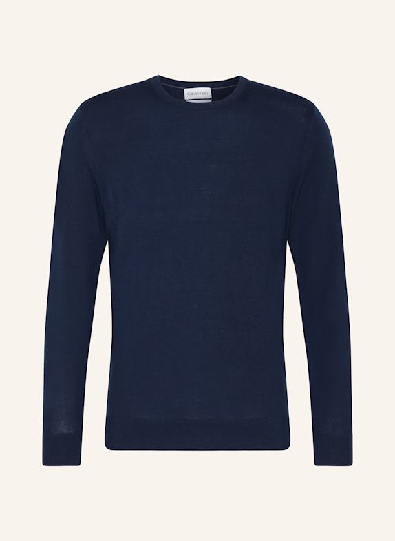 Calvin Klein Pullover aus Merinowolle DUNKELBLAU