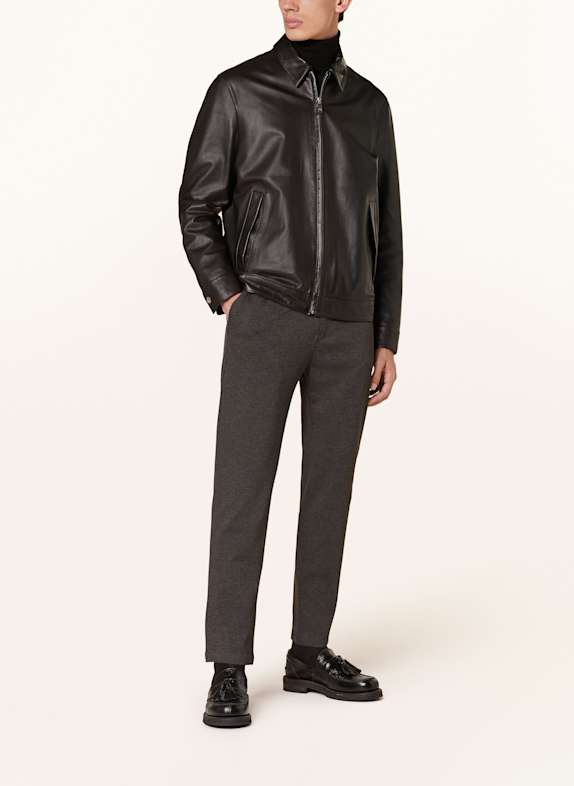 DRYKORN Jersey broek DEGER in joggingstijl Slim Fit DONKERGRIJS