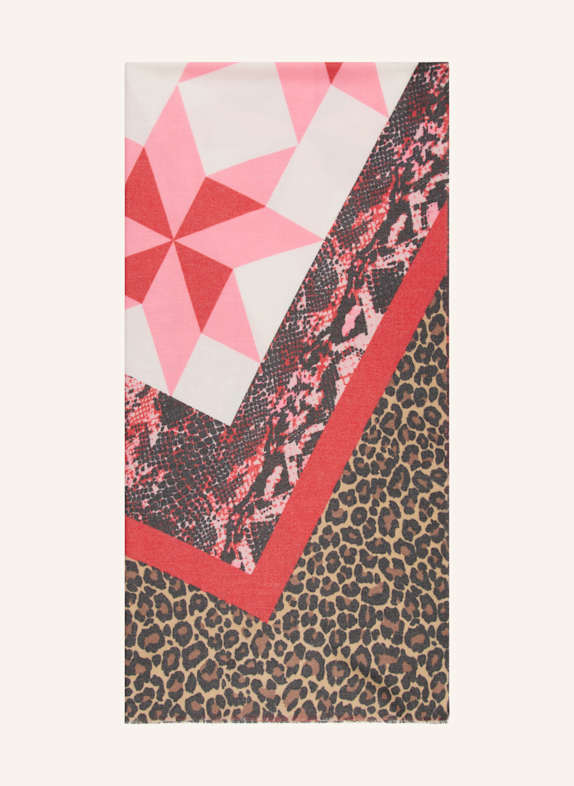 CODELLO Schal ROT/ ROSA/ WEISS