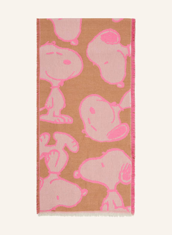 CODELLO Tuch CAMEL/ NEONPINK/ WEISS