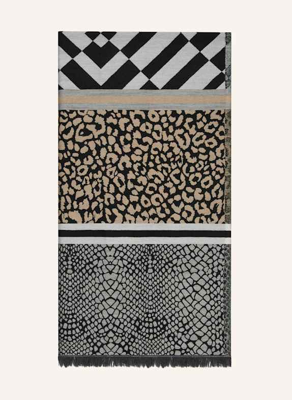 CODELLO Schal SCHWARZ/ WEISS/ BEIGE