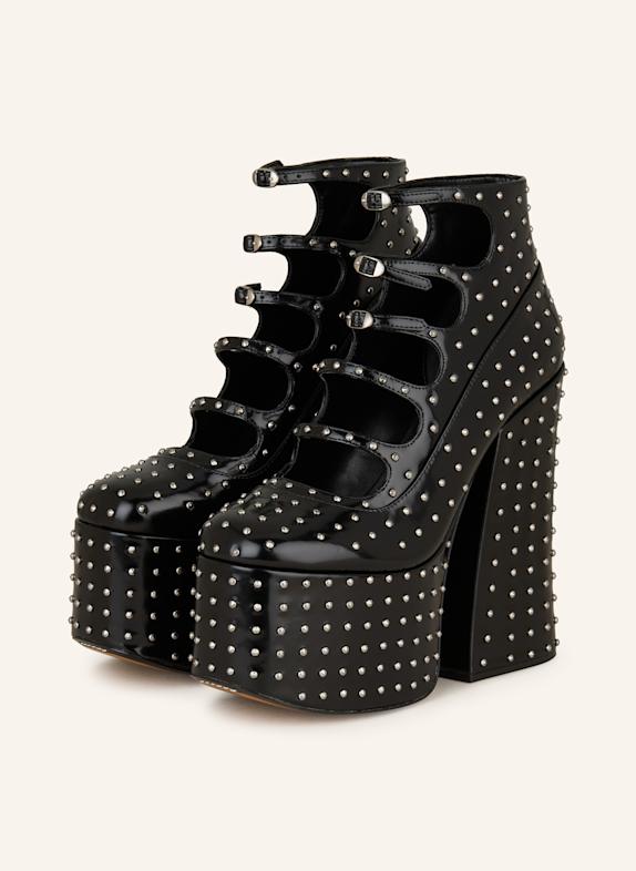 MARC JACOBS Plateau-Pumps THE KIKI mit Nieten SCHWARZ