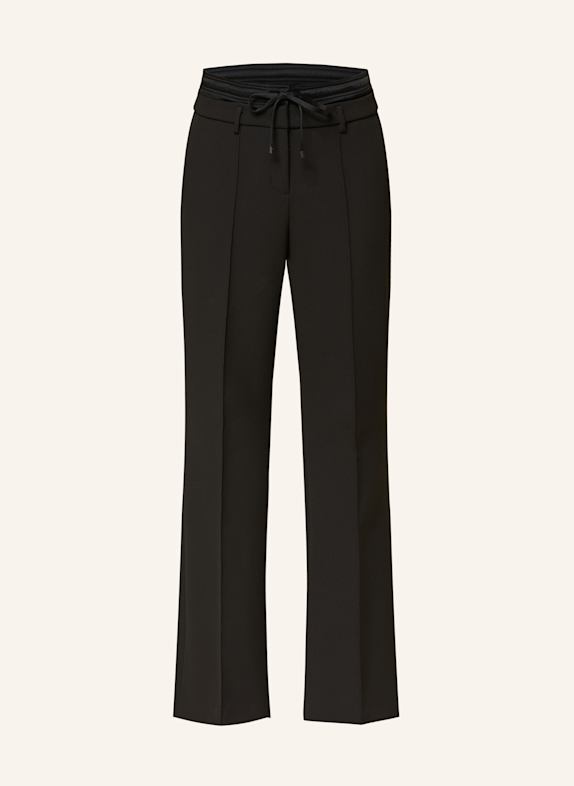 CAMBIO Wide leg trousers FAWN BLACK