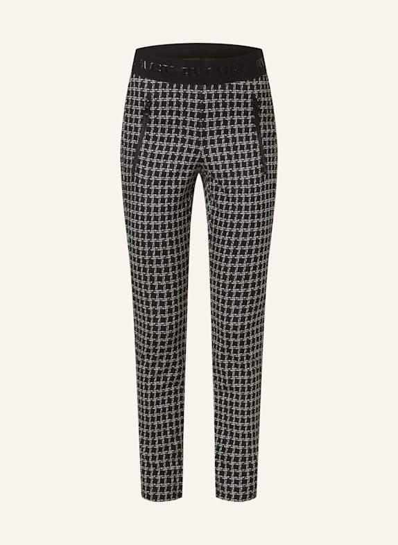 CAMBIO RANEE jogger-style trousers BLACK/ WHITE