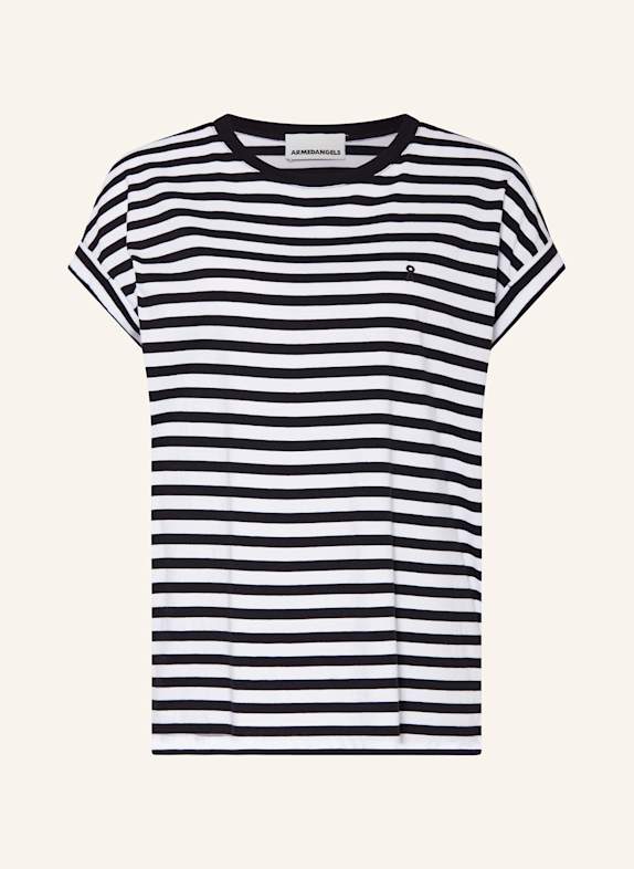ARMEDANGELS T-shirt IDAARA BIAŁY/ CZARNY