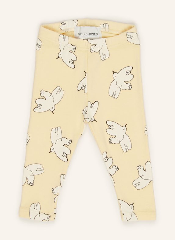 BOBO CHOSES Legginsy ŻÓŁTY/ BIAŁY/ CZARNY