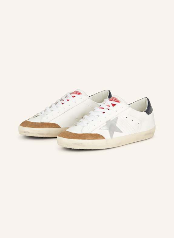GOLDEN GOOSE Sneaker SUPER-STAR WEISS/ BRAUN/ SILBER