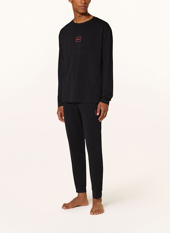 HUGO Pantaloni de dormit LAZE NEGRU