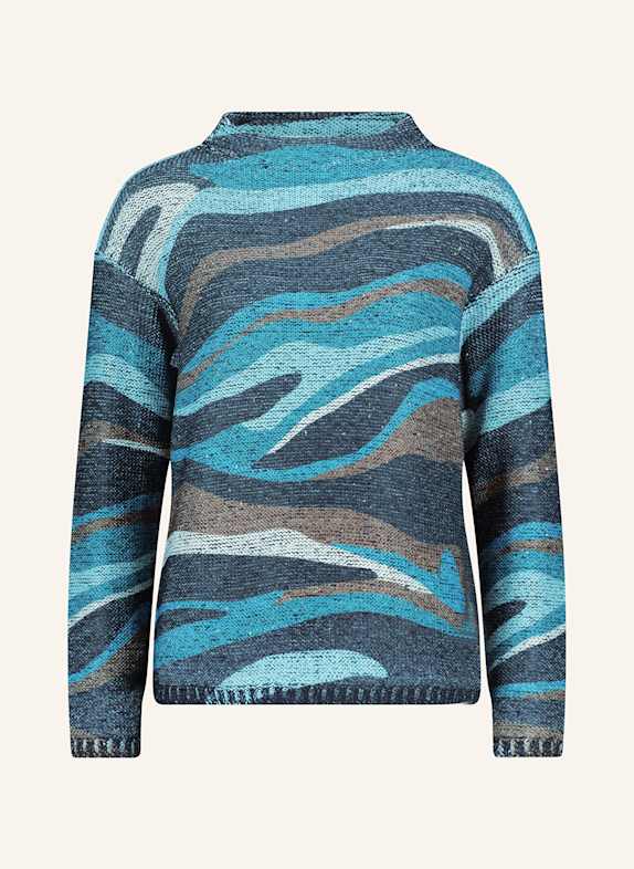 Betty Barclay Sweater with sequins DARK BLUE/ LIGHT BLUE/ TURQUOISE