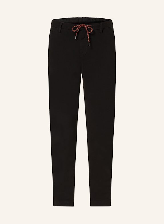 ALBERTO Chinosy JUMP slim fit CZARNY