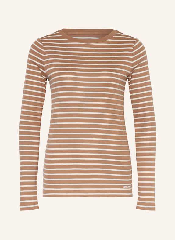 BOGNER Longsleeve LOUNA BRAUN/ WEISS