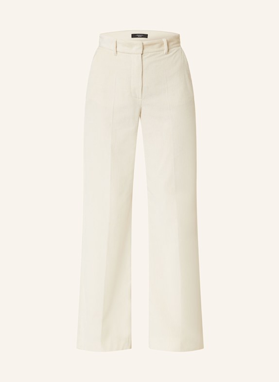 WEEKEND Max Mara Wide leg trousers TANIA made of corduroy CREAM