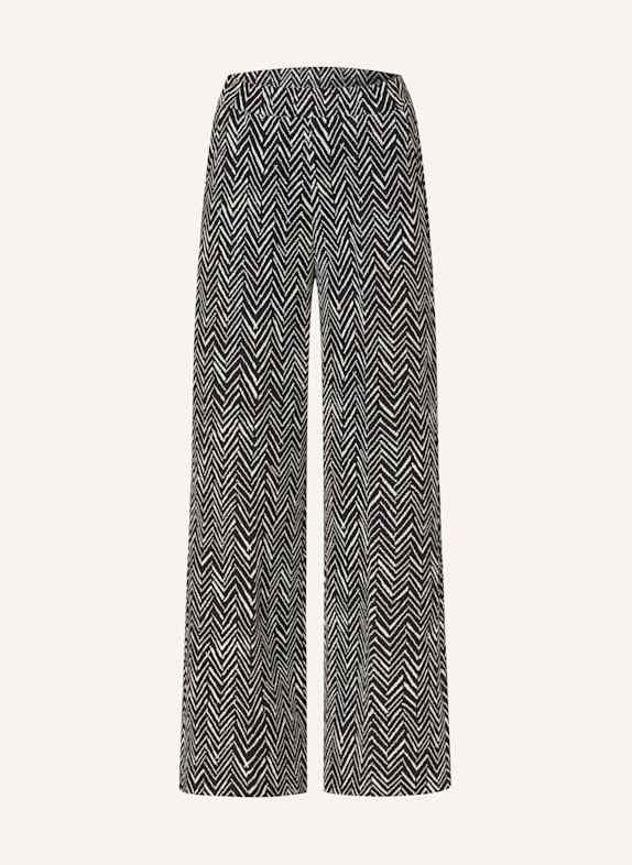 SEM PER LEI Wide leg trousers BLACK/ WHITE