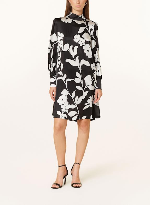 ANNA's Hedvábné šaty ČERNÁ / BÍLÁ