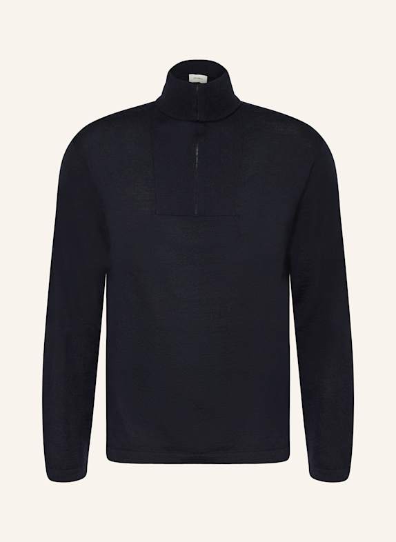 LISA YANG Strick-Poloshirt BOSCO aus Cashmere DUNKELBLAU