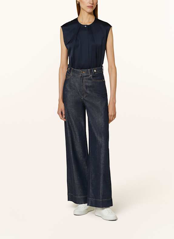 BOSS Blouse BIELLI van satijn DONKERBLAUW