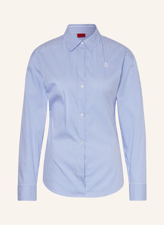 HUGO Shirt blouse THE GIRLFRIEND WHITE/ BLUE