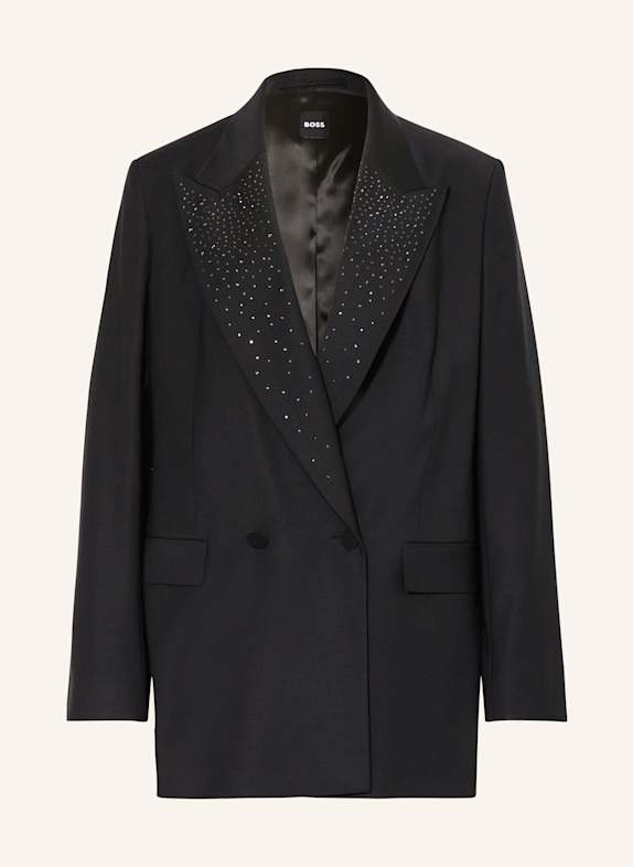 BOSS JAPALANIAN blazer with gemstones BLACK