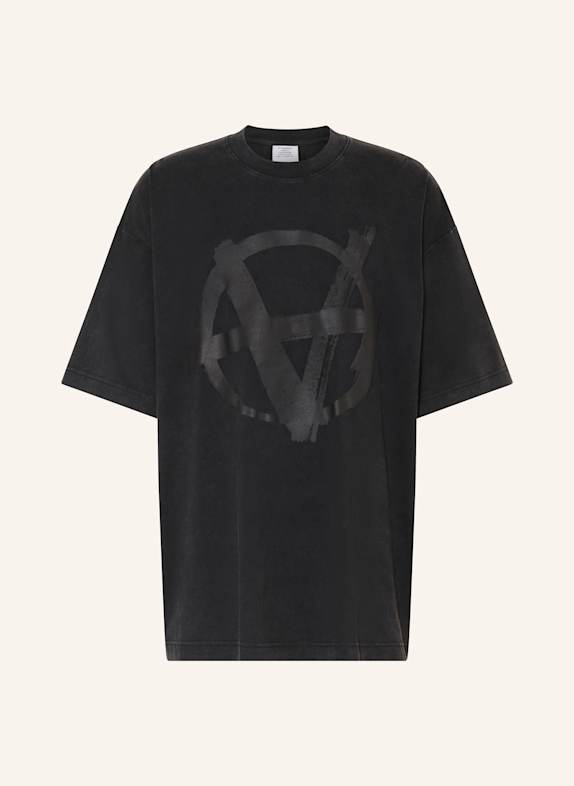 VETEMENTS Oversized shirt BLACK/ DARK GRAY