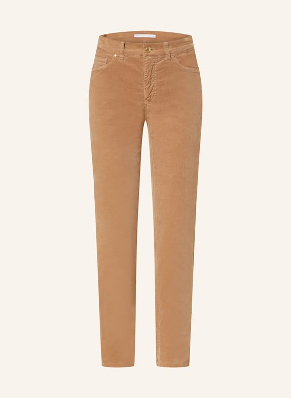 RAFFAELLO ROSSI SUZY velour trousers LIGHT BROWN