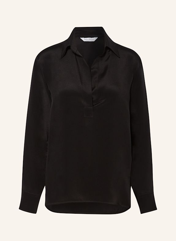 Max Mara Blusenshirt ZANZERO aus Seide SCHWARZ