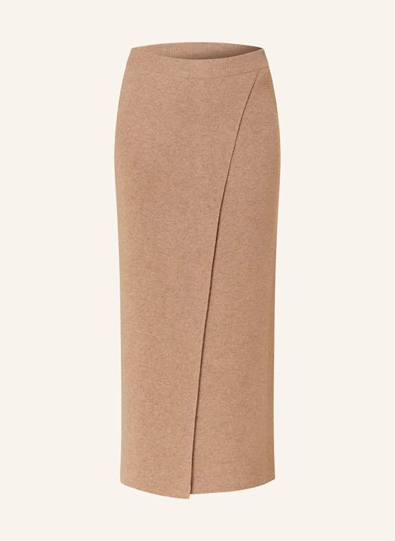 Max Mara Strickrock UMBRIA mit Cashmere HELLBRAUN