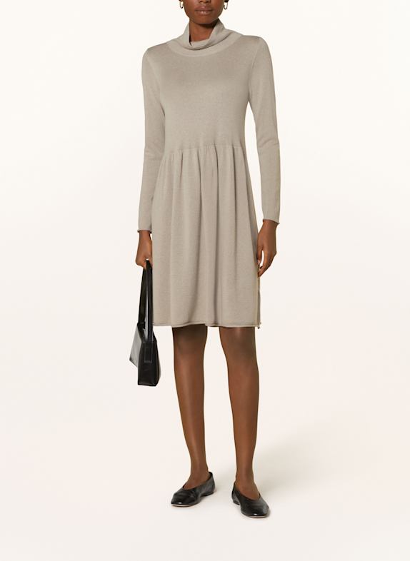 ALLUDE Strickkleid mit Cashmere HELLGRAU