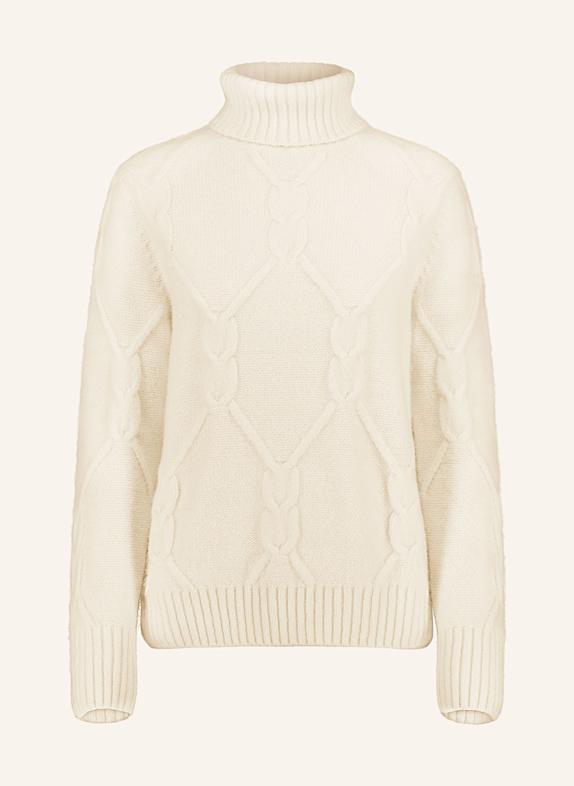 ALLUDE Turtleneck sweater in cashmere CREAM