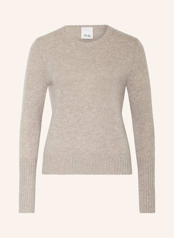 ALLUDE Cashmere sweater LIGHT BROWN