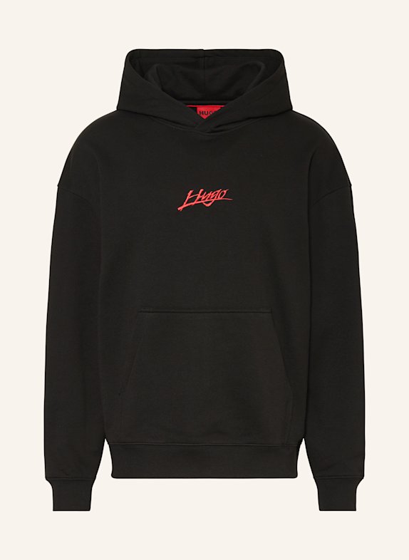 HUGO Hoodie DLOGOLONG BLACK/ WHITE/ RED